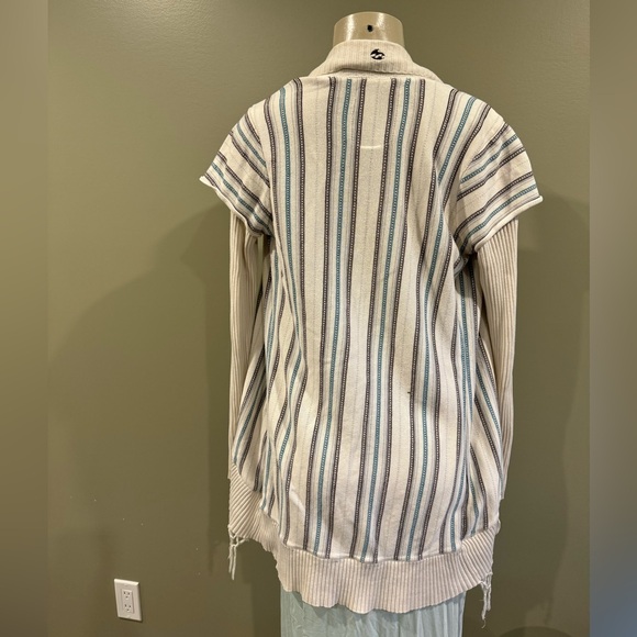 Billabong / medium fringed boho open cardigan - Picture 2 of 9